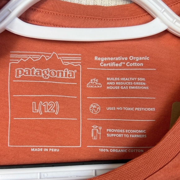 Patagonia NWT Girls Size 12 / Large Logo T-Shirt Tee - Picture 3 of 6